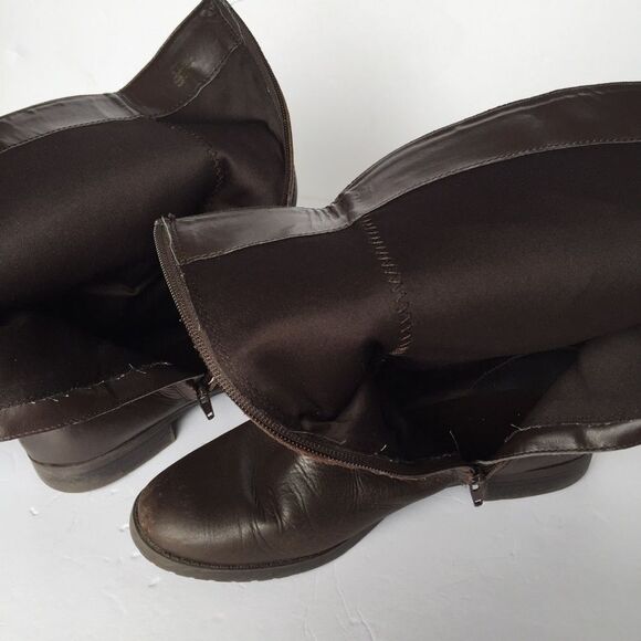 LAUREN RALPH LAUREN DARK BROWN MID - CALF BOOTS - Picture 7 of 8